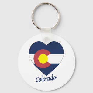 Chaveiro Colorado Flag Heart