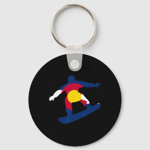 Chaveiro Colorado Flag Winter Snowboard Men Gift