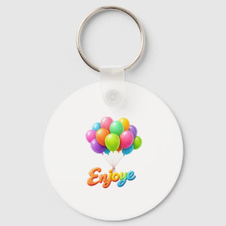 Chaveiro “Colorful Balloon ‘Enjoye’ Floating Text Keychain