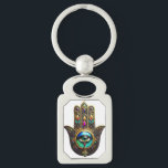 Chaveiro Colorful Brown Gold Hamsa Rainbow Color Third Eye<br><div class="desc">You are viewing The Lee Hiller Photography Art and Designs Collection of Home and Office Decor,  Apparel,  Gifts and Collectibles. The Designs include Lee Hiller Photography and Mixed Media Digital Art Collection http://LeeHiller.com</div>