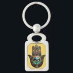 Chaveiro Colorful Brown Gold Hamsa Rainbow Color Third Eye<br><div class="desc">You are viewing The Lee Hiller Photography Art and Designs Collection of Home and Office Decor,  Apparel,  Gifts and Collectibles. The Designs include Lee Hiller Photography and Mixed Media Digital Art Collection http://LeeHiller.com</div>