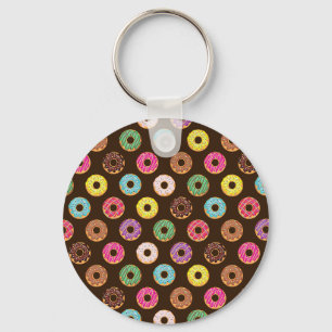 Chaveiro Colorful Donut Pattern In Chocolate