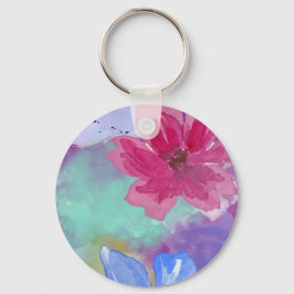 Chaveiro Colorful Floral Art Keychain