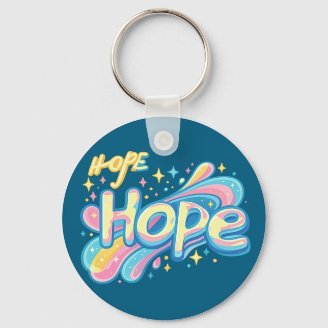 Chaveiro Colorful Hope Graffiti - Y2K Sparkle Aesthetic (Frente)