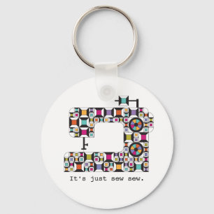 Chaveiro Colorful Sewing Machine Quilt Pattern