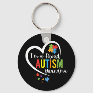 Chaveiro Colorida, sou uma vovó orgulhosa, amava Autismo c