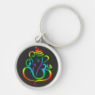 Chaveiro Colorido Lord Ganesha a preto