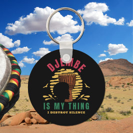 Chaveiro Colorir Djembe é a minha coisa, Drum Africano