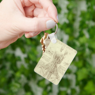 Chaveiro Coluna Espiral de Anatomia Humana de Leonardo da V