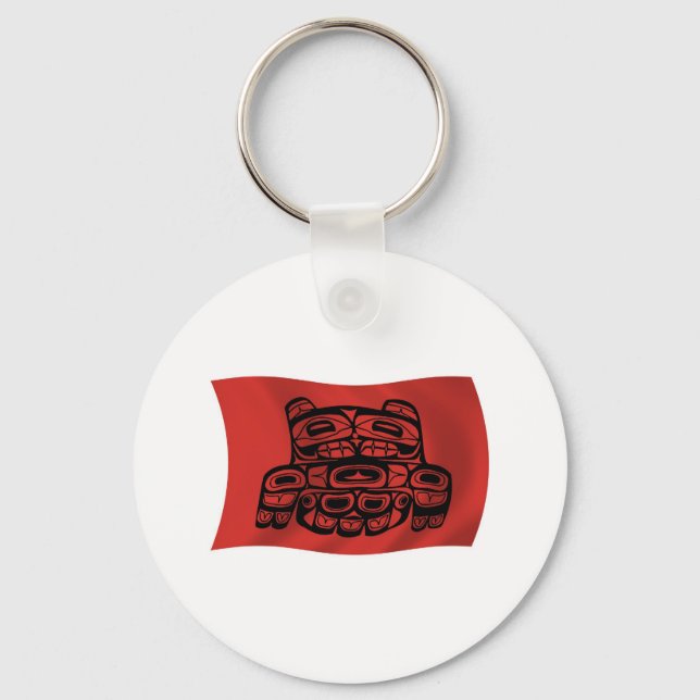 Chaveiro com a Bandeira da Tribo Skagit (Frente)