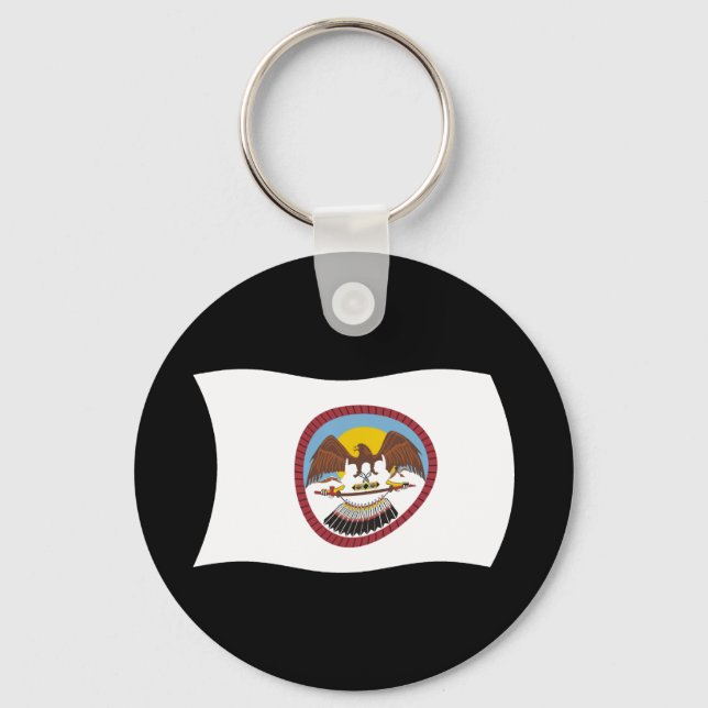 Chaveiro com a Bandeira da Tribo Ute (Frente)