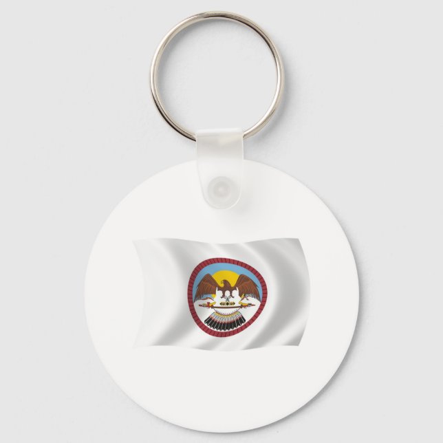 Chaveiro com a Bandeira da Tribo Ute (Frente)