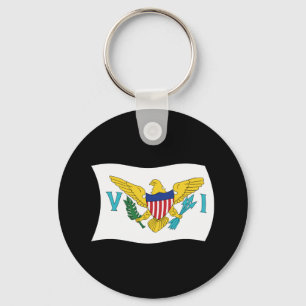 Chaveiro com a Bandeira das Ilhas Virgens American