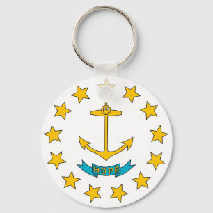 Chaveiro com a bandeira de Rhode - estado de ilha