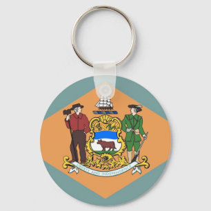 Chaveiro com a bandeira do estado de Delaware