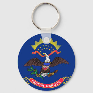 Chaveiro com a bandeira do estado de North Dakota