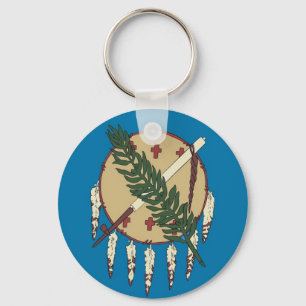 Chaveiro com a bandeira do estado de Oklahoma
