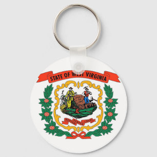 Chaveiro com a bandeira do estado de West Virginia
