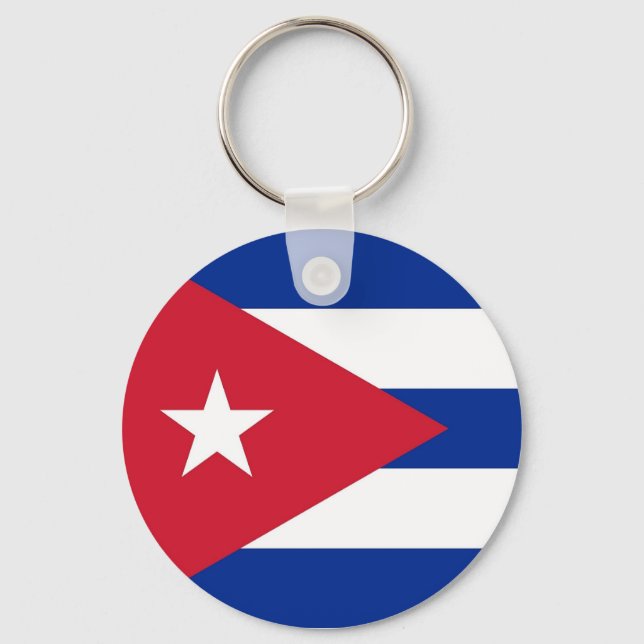 Chaveiro com Bandeira de Cuba (Frente)