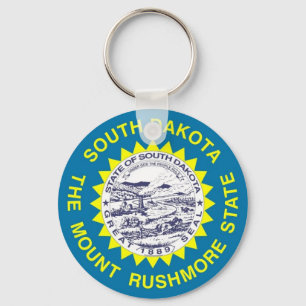 Chaveiro com Bandeira do Estado de Dakota do Sul