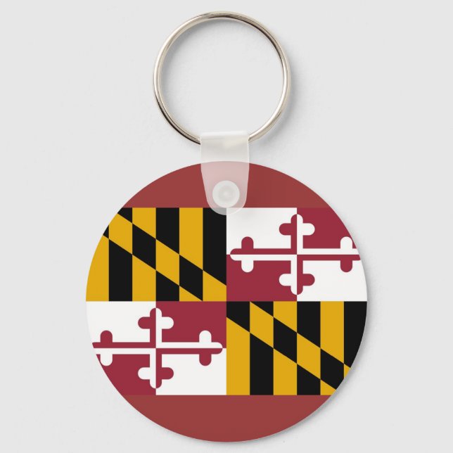 Chaveiro com Bandeira do Estado de Maryland (Frente)