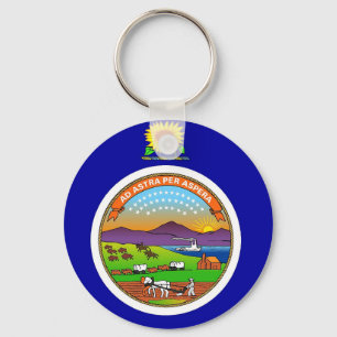 Chaveiro com Bandeira do Estado do Kansas