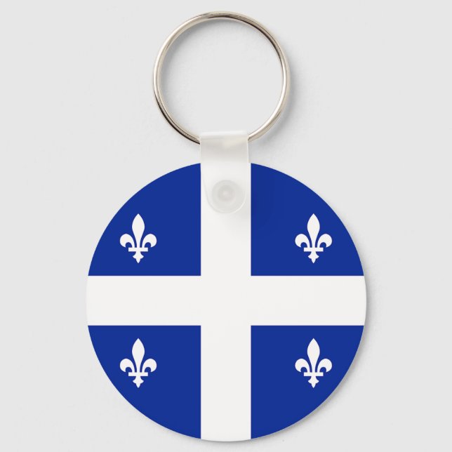 Chaveiro com Bandeira do Quebec, Canadá (Frente)