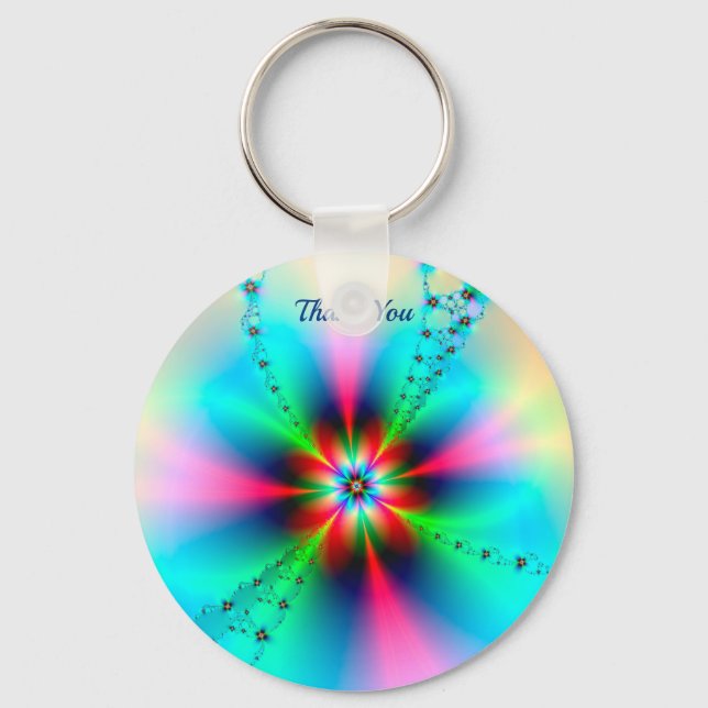 Chaveiro com Design artificial Floral (Frente)