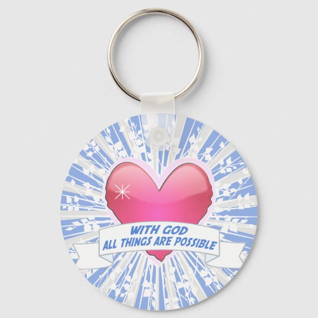 Chaveiro Com Deus, todas as coisas são possíveis (Frente)