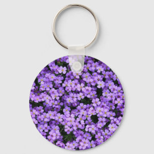Chaveiro com Flores Violetas