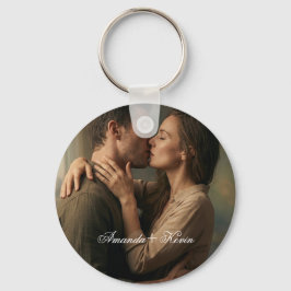 Chaveiro com Foto de Casal e Nome Personalizado de