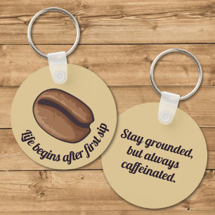 Chaveiro com Ícone de Grão de Café