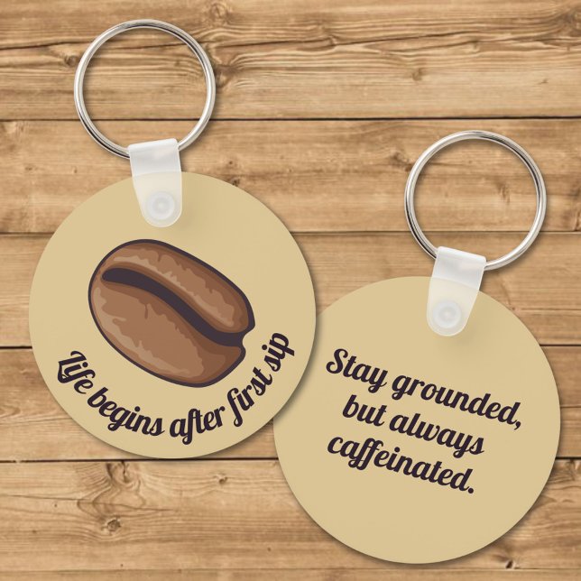 Chaveiro com Ícone de Grão de Café (Criador carregado)