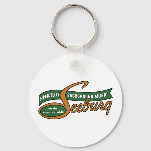 Chaveiro com logotipo da Seeburg 1000 Music (Frente)