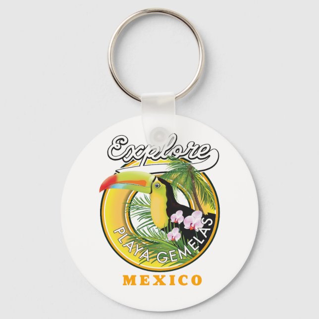Chaveiro com logotipo de viagem Oaxaca México (Frente)