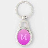 Chaveiro com monograma personalizado em gradiente