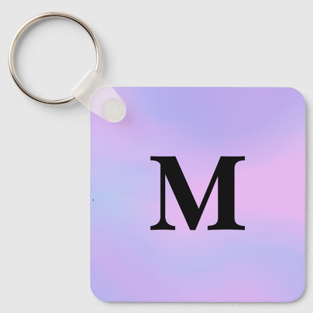 Chaveiro com nome personalizado e gradiente de uni (Frente)