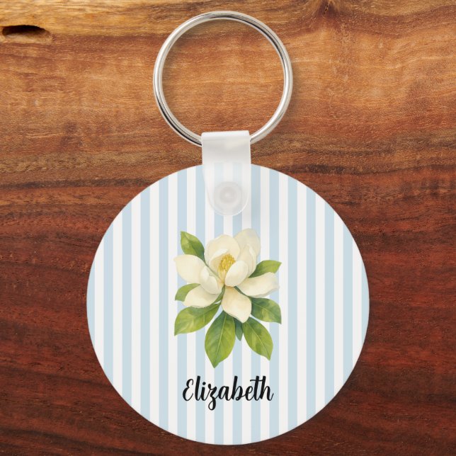 Chaveiro com Nome Personalizado Magnólia Faixa Náu (Frente)