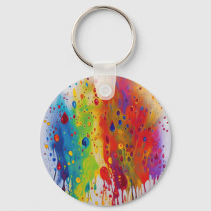 Chaveiro com padrão Pride Drip