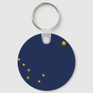 Chaveiro com pavilhão do Estado do Alasca