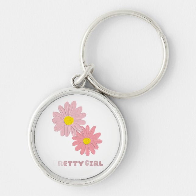 Chaveiro com rosa e amarelo (Frente)