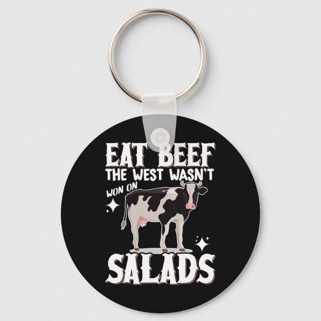 Chaveiro Coma carne do Ocidente não ganhou em saladas 1 (Frente)