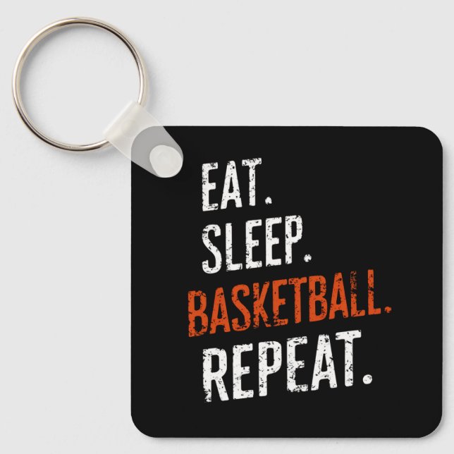 Chaveiro Coma Dorme Basquetebol Repete Retro Vintage (Frente)