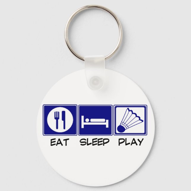 Chaveiro Coma, Dorme, Jogue Badminton (Frente)