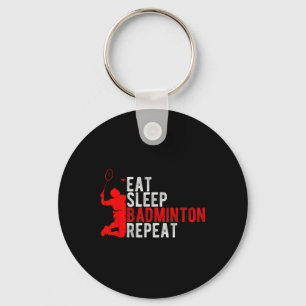Chaveiro Coma Dormir Badminton Repetir Entusiasta de Badmin