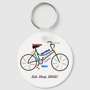 Chaveiro Coma, durma, BIKE! Palavras inspiradores do