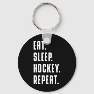 Chaveiro Coma Hockey Com Sono Repetir Gráfico Engraçado Par