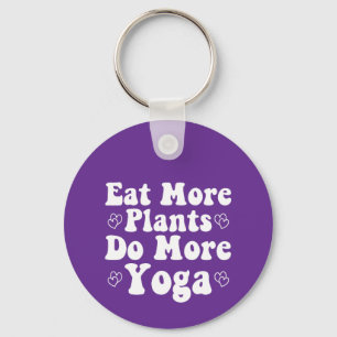 Chaveiro Coma Mais Plantas Faz Mais Yoga Dizendo Coração No
