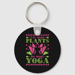 Chaveiro Coma Mais Plantas Fazendo Mais Yoga, Vegan