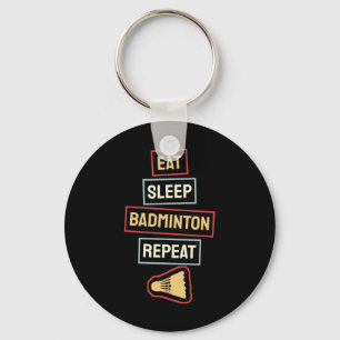 Chaveiro Coma o Badminton do Sono Repetir Retrato do Jogado